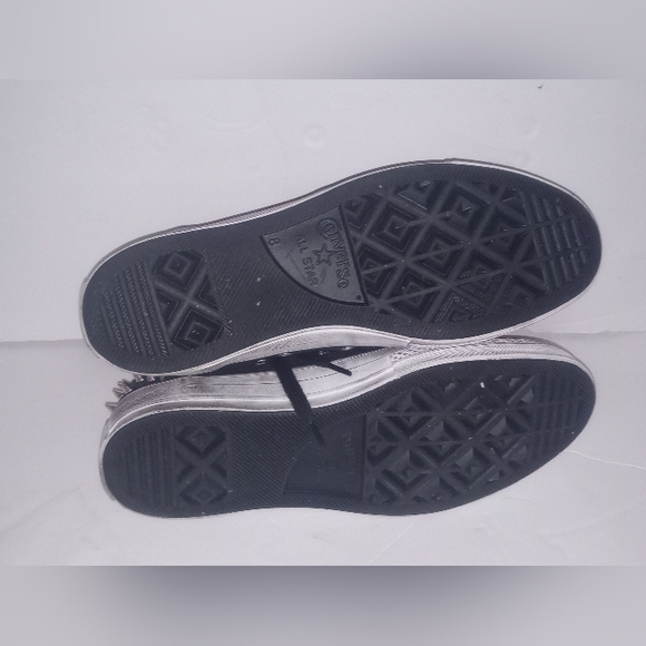 Converse Taylor All Star 70 High Top Sneaker Black and White with Studs - Picture 10 of 10